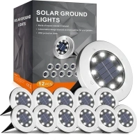 INCX Solar Lights for Outside,12 Pack Solar Lights Outdoor Waterproof, Solar Garden Lights Landscape Lighting for Patio Pathway Lawn Yard Deck Driveway Walkway White