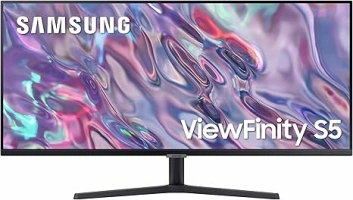 SAMSUNG 34" ViewFinity S50GC Series Ultra-WQHD Monitor, 100Hz, 5ms, HDR10, AMD FreeSync, Eye Care, Borderless Design, PIP, PBP, LS34C502GANXZA, 2023, Black