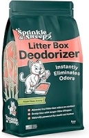 Sprinkle & Sweep Litter Box Deodorizer - Cat Litter Deodorizer Non Toxic and Safe for Kittens - Litter Deodorizer Instantly Eliminates Foul Litter and Urine Odors, One Month Supply (8oz)