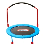 Little Tikes Light Up Easy Store 3-Foot Trampoline, with Hand Rail, Blue