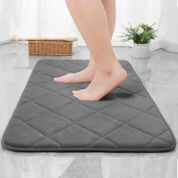 chakme Memory Foam Bath Mat 20" X 32", Super Soft Absorbent Bathroom Mats, Non Slip Bathroom Rugs, Machine Washable Bath Rugs for Bathroom Floor, Dark Grey