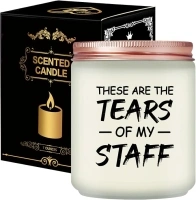 Boss Gifts - These are The Tears of My Staff Candle - Boss Day Gifts for Boss Women - Appreciation Gifts for Boss Lady - Christmas Retirement Birthday Gift for Manager Leader Employer