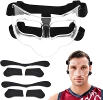 Nose Guard for Broken Nose, Face Shield Masks for Soccer and Basketball Sports, Adjustable for Adults and Teenagers, Suitable for Men and Women