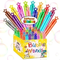 32PCS 16 Colors Star Mini Bubble Wands for Kids,Easter Stuffer,Bath Time,Summer Outdoor for Girls Boys,Christmas Celebration, Wedding,Thanksgiving New Year,Classroom Gifts,Party Favors