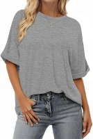 Buauty Womens Oversized Short Sleeve Tshirt, Plus Size Tops Loose Basic Crew Neck Tee, Summer Business Casual Top 2024 Trendy