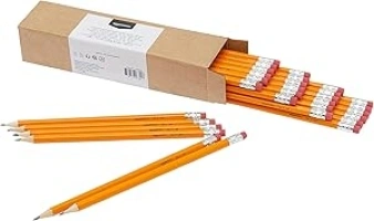 Amazon Basics Woodcased #2 Pencils, Pre-sharpened, HB Lead, 30 count, Orange