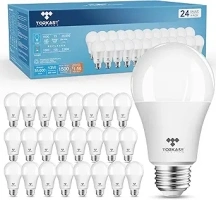 Torkase Light Bulbs, 13-Watt 1500LM(60-Watt to 100-Watt Equivalent), Standard A19 LED Bulbs, Non-Dimmable, E26 2700K Soft White,Energy Efficient Frosted LED Light Bulbs,Flicker Free,UL Listed-24-Pack