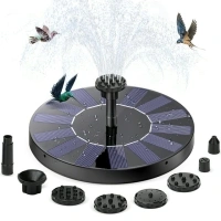 Solar Fountain, Floating Solar Powered Water Fountain Pump for Bird Bath, Garden, Pond, Pool, Outdoor