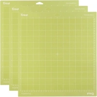 Cricut StandardGrip Machine Mats 12in x 12in, Reusable Cutting Mats for Crafts with Protective Film, Use with Cardstock, Iron On, Vinyl and More, Compatible with Cricut Explore & Maker (3 Count)