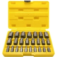 25Pcs Screw Extractor Set, Hex Head Multi-Spline Easy Out Bolt Extractor Set Made by TOPEC EET8006