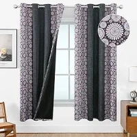 Estelar Textiler Black Boho Blackout Curtains for Living Room, Full Room Darkening Thermal Insulated Drapes for Bedroom, Light Blocking Grommet Indian Mandala Pattern Design Curtains, 52Wx72L,2 Panels