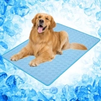 Dog Cooling Mat, Pet Sleeping Pad Washable Bed Crate Mat, Ice Silk Cooling Mat for Extra Large Dogs, Cats, Kids and Adults,Non-Slip&Foldable-40 x 28 Inches