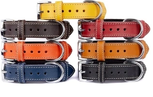 Soft Leather Dog Collar | Dog Collars for Small, Medium and Large Dogs | Durable Heavy Duty Dog Collars