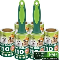 Extra Sticky Lint Rollers for Pet Hair, Portable Travel Size for Couch Furniture Clothes Dog & Cat Hair Remover