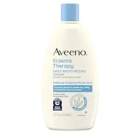 Aveeno Eczema Therapy Daily Moisturizing Cream for Sensitive Skin, Soothing Eczema Relief Cream for Itchy, Dry Skin, Fragrance-Free Itch Cream, 12 FL OZ