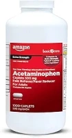 Amazon Basic Care Extra Strength Pain Relief, Acetaminophen Caplets, 500 mg, 1000 Count