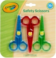 Crayola My First Safety Scissors, Toddler Art Supplies, 3ct