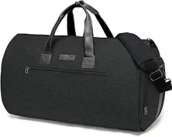 Suit Garment Bags for Men Travel, zalupri Convertible Carry on Garment Bags with Shoulder Strap - 2 in 1 Hanging Suitcase Suit Duffel Bag for Men Women, Black