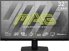 MSI MAG323UPF, 32" 3840 x 2160 (UHD), 4K Rapid IPS Gaming Monitor, 1 ms, 160Hz, FreeSync Premium, HDR600, FreeSync Premium Pro, HDMI, DisplayPort, Tilt, Swivel, Pivot and Height Adjustable.