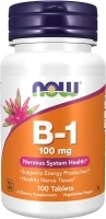 NOW Foods Supplements, Vitamin B-1 100 mg, Energy Production*, Nervous System Health*, 100 Tablets