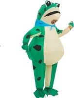 Inflatable Frog Costume Halloween Funny Full Body Blow up Cosplay Animal Costume Suit for Adult