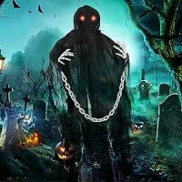 58” Halloween Decorations Outdoor Hanging Ghost, Faceless Grim Reaper Halloween Party Decorations, Sound and Touch Sensor Horror Indoor Decor, Haunted House Prop for Trees, Yard, Terrace, Porch