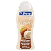 Softsoap Body Wash Exfoliating Scrub, Coconut Butter Scent, 20 oz Bottle