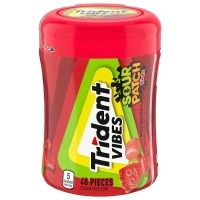 Trident Vibes SOUR PATCH KIDS Redberry Sugar Free Gum, 40 Piece Bottle