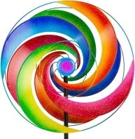 VEWOGARDEN Rainbow Wind Spinners Outdoor Metal Large Kinetic Wind Sculpture Yard Art Wind Spinners for Yard and Garden Decor (74 * 18 Inches)