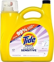 Tide Simply Clean & Sensitive Laundry Detergent, Cool Cotton Scent, 89 loads, 117 fl oz