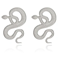 Snake Earrings for Women, Long Serpent Earrings Taylor Reputation Snake Earrings Punk Gothic Earrings for Teen Girls, Vintage Snake Jewelry Inspired Fans Gift for Halloween (1594, silver)