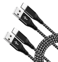 USB Type C Cable 3A Fast Charging [2 Pack 6ft], USB A to USB C Car Charger Cable Compatible iPhone 15/Pad/Galaxy S10/S10+/Note 9, LG V30 and More, iPhone 15 Car Carplay Cable