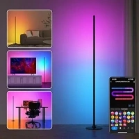 LED Floor Lamp, Corner Lamp Compatible with Alexa, Smart Modern Floor Lamp with Music Sync 16 Million Colors & 68+ Scene RGBICW Floor Lamp for Bedroom Living Room and Gaming Rooms