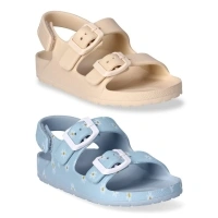 Wonder Nation Toddler Girls Two-Pack EVA Buckle Sandals