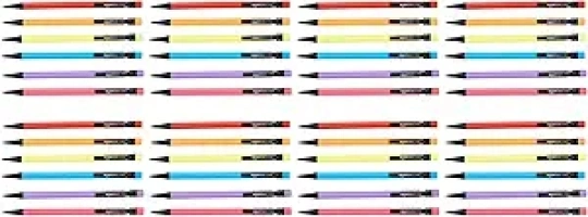 Amazon Basics Mechanical Pencils, Medium Point (0.7 mm) - 48-Pack, Multicolor