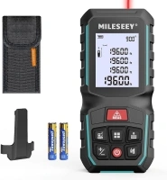 MiLESEEY G2 Laser Measurement Tool 330FT (Ft/in/M/Ft+in) with Angle Sensor, Laser Distance Meter with Pocket Clip, Distance Area Volume Measure and Pythagoras, ±1/16 in Accuracy