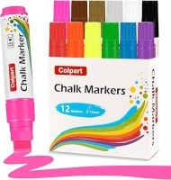 15mm Liquid Chalk Markers - Erasable Window Markers For Menu Board, Blackboard, Glass,Restaurant,Car Window Markers Paint Wet Erasable Chalk Pens For Teachers,Businesses