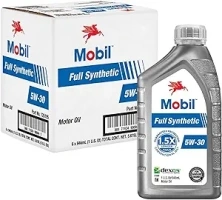 Mobil Full Synthetic Motor Oil 5W-30, 1 Quart (6-pack)