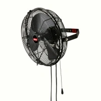 Hyper Tough 14 Inch Outdoor Wall Fan with Misting Kit, 3 Blades, Black