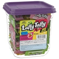 Laffy Taffy Candy, Assorted Fruit Flavored Taffy Candy, Sour Apple, Cherry, Strawberry & Banana Flavors, Fruity Treat For School, 145 Pieces