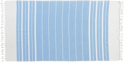 Kafthan Bianca Ⅰ Bath & Summer Beach Towel for Adults - Large Soft Absorbent Turkish Cotton Towel - Quick Dry & Lightweight (Baby Blue, 35"x67")