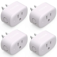 Smart Plug Nooie,WiFi Smart Plug That Work with Alexa,Smart Plug for Smart Home,WiFi Outlet for Google Home, Voice Control,Smart Outlet with Remote Control,Timer Function, ONLY 2.4G (4 Packs),10Amp