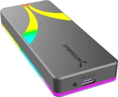 SABRENT Rocket RGB USB C 20Gbps M.2 SATA/NVMe SSD Enclosure (EC-RGBG)