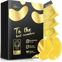 24K Gold Eye Mask, 30 Pairs, Natural Anti-aging Eye Pads for Puffy Eyes, Dark Circles, and Eye Bags with Amino Acid & Collagen, with Revitalize and Hydrate Your Skin