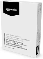 Amazon Basics Multipurpose Copy Printer Paper, 8.5" x 11", 20 lb, 1 Ream, 500 Sheets, 92 Bright, White