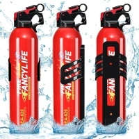 Fire Extinguisher for Home Kitchen Car Vehicle, Non-Toxic Water-Based Fire Extinguishers for House with Mounting Bracket, Portable Small A B C K Fire Extinguisher, WBEA-620, 3 Pack