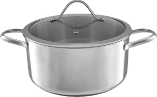 6 Quart Stock Pot-Stainless Steel Pot with Lid-Compatible with Electric, Gas, Induction or Gas Cooktops-Cookware by Classic Cuisine