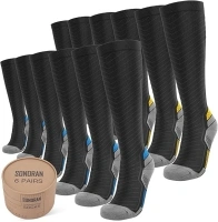 Compression Socks for Men & Women (2/4/6 Pairs) 20-30 mmHg Graduated Compression Knee High for Running, Athletic