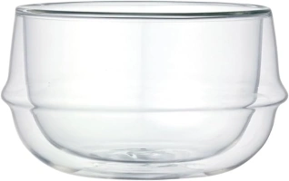 KINTO 23110 KRONOS Double Wall Soup Bowl, 11.2 fl oz (330 ml), Heat Resistant Glass, Microwave and Dishwasher Safe, Gift, Present