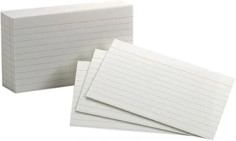 Oxford Ruled Index Cards, 3" x 5", White, 100 Per Pack (40136)